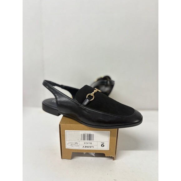 Journee Collection Women's Lainey Black Slip On Slingback Mules Sz 9M - Picture 1 of 6